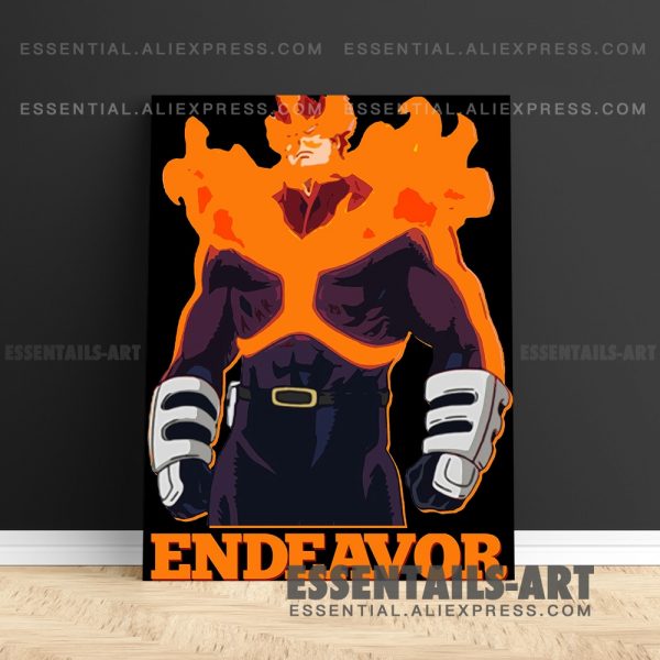 Enji Todoroki ENDEAVOR FLAME HERO BNHA Anime Poster Canvas Wall Art Painting Decor Pictures Bedroom Home - BNHA Store