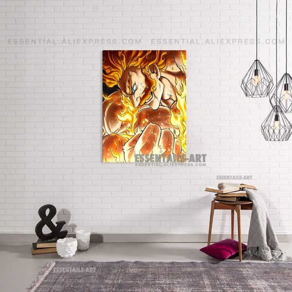 Enji Todoroki Endeavor BNHA MHA Poster Canvas Wall Art Painting Decor Pictures Bedroom Study Living Room 1 - BNHA Store