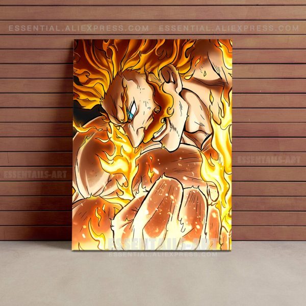 Enji Todoroki Endeavor BNHA MHA Poster Canvas Wall Art Painting Decor Pictures Bedroom Study Living Room 4 - BNHA Store