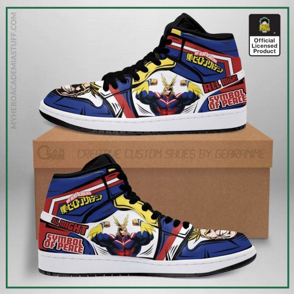all might jordan sneakers my hero academia anime shoes mn05 gearanime - BNHA Store