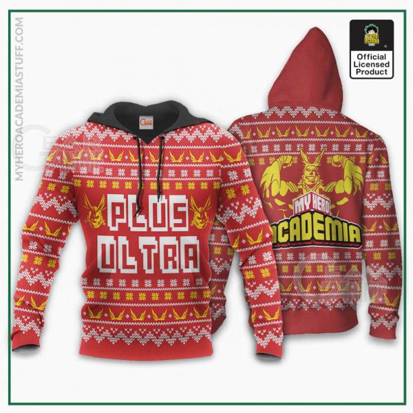 all might plus ultra ugly christmas sweater my hero academia anime xmas gift gearanime 3 - BNHA Store